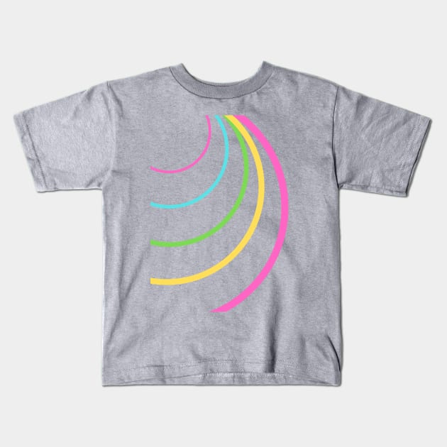 Wave light Circle Texture Kids T-Shirt by WaltzConer